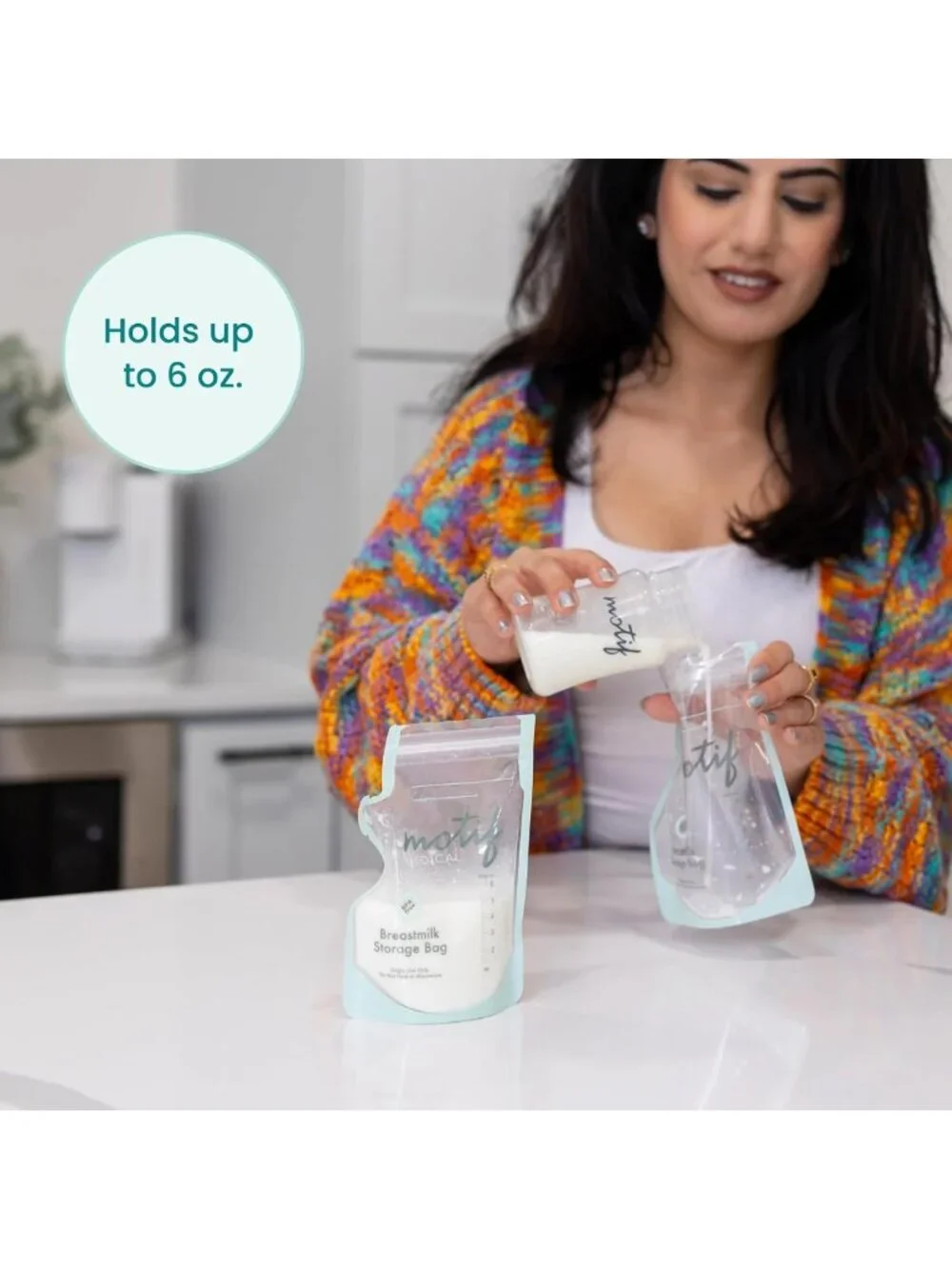 Breastmilk Storage Bags with Easy Pour Spout - Leak-Proof Freezer Bags, 100
